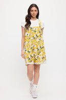 Juicy Lemon Print Short Overalls