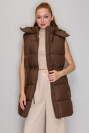 Soft Quilted Puffer Hooded Vest