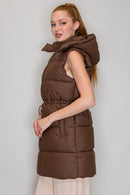 Soft Quilted Puffer Hooded Vest