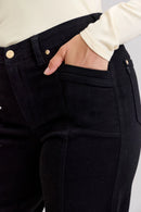 Judy Blue High Waisted Retro Wide Leg Black Denim Jeans