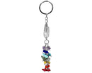 CHIP STONE KEYCHAIN WITH WRAPPED CRYSTAL