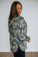 Mica Denim Camouflage Shacket