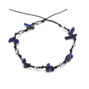 Chipped Stone & Bead Macramé Anklet