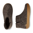 Boot with Honey Rubber Sole- Brown