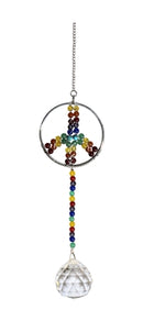 Peace Sign Gemstone Sun Catcher