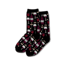 Women's Wine Crew Socks