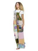 Overall Hippie Floral Patchwork