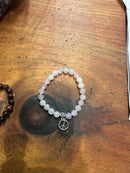 Gemstone Stretch Bracelet with Pendant