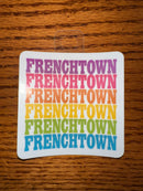 Frenchtown Monogram Multi Colored Sticker