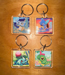 Assorted Handmade Pokemon Keychains Square