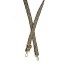 1" Black & White Woven Pyramids Guitar Strap