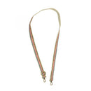 1" Ivory Multi Striped Emb Guitar Strap