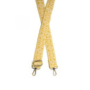 1.5" Yellow Nordic Emb Guitar Strap