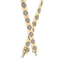 1.5" Ivory Simple Diamond Emb Guitar Strap