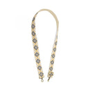 1.5" Ivory Simple Diamond Emb Guitar Strap
