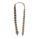 1.5” Tan Studded Daisy Embroidered Guitar Strap