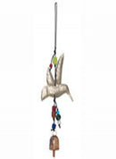 Single Iron Hummingbird, bell & beads