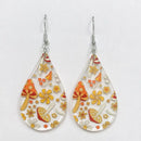 Mushroom and Daisy Print Earrings
