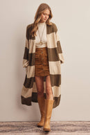 Striped Long Knit Cardigan