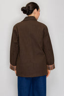 Corduroy Collar Placket Utility Jacket