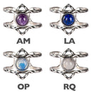 TRIPLE MOON TRIANGLE RINGS