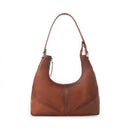 Zidana Winchester Loop Vegetable Tanned Leather Shoulder Bag - Maple Glaze
