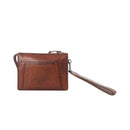 Zidana Bandera Ridge Vegetable-Tanned Leather Wristlet - Dusty Rose