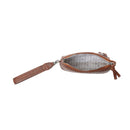 Zidana Ethel Mini Vegetable Tanned Leather Wristlet - Redwood