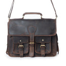 Dust Creek Leather Laptop Bag- Saddle Ember