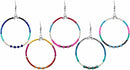 Crystal Beaded Hoop Dangle Earrings