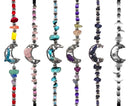 CHAKRA STYLE BRACELET WITH WIRE WRAPPED MOON IN THE CENTER