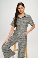 Bee Mushroom Print Jumpsuit