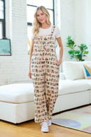 Vintage Library Print Overalls