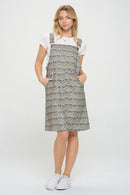 Bee Moth Floral Corduroy Dress