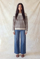 Long Sleeve Striped Sweater Top