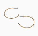 Hammered Opened Hoop Earrings- Medium