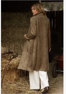 Western Faux Suede Duster Coat