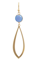 Bead Top Open Ellipse Earring