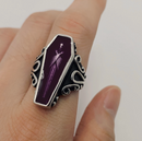 Skull Series Zombie Coffin Stainless Steel Ring