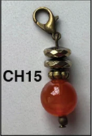 Bronze Stone Charms
