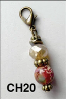 Bronze Stone Charms