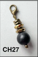 Bronze Stone Charms
