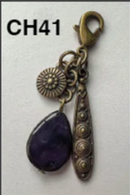 Bronze Stone Charms