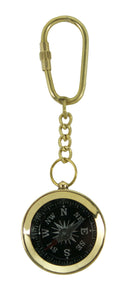 Compass Keychain Black & Gold