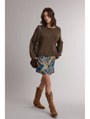 Multi Print Mini Skirt