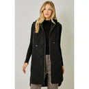 Quilted Puffer Long Hoodie Vest