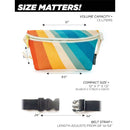 Slim Fanny Pack Recycled Festival Crossbody Bag Retro