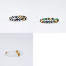 Gemstone Natural Cut/Faceted Elastic Ring