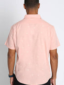 Cotton Linen Blend Short Sleeve Nassau Shirt