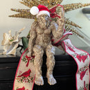 Christmas Bigfoot Peace Sign Statue